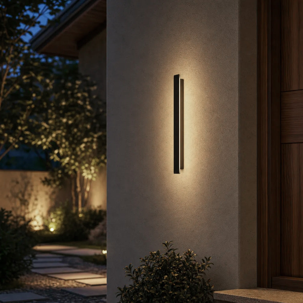 Modern Minimalist Waterproof Outdoor Linear Wall Lamp for Porch