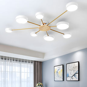 Multi Bulbs Round LED Bedroom Ceiling Light