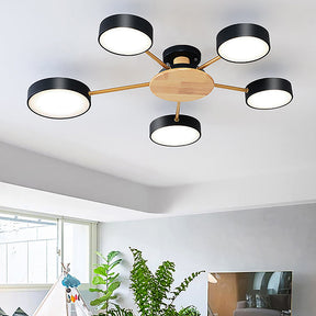 Multi Bulbs Round LED Bedroom Ceiling Light