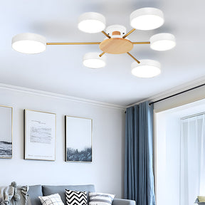 Multi Bulbs Round LED Bedroom Ceiling Light