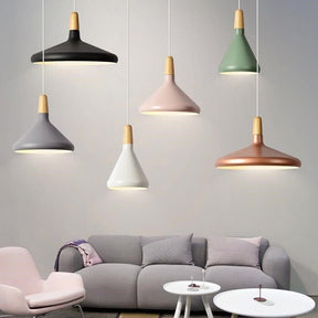 Nordic Macaron Creative Wooden Pendant Lamp