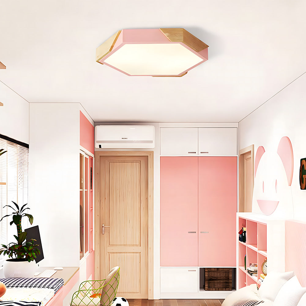 Modern Flush Mount Hexagonal LED Ceiling Lights for Hallway