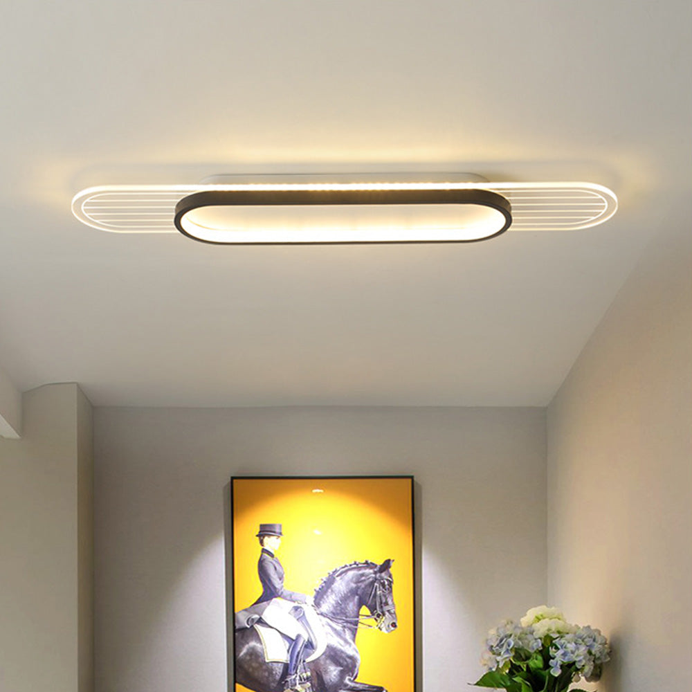 Contemporary Iron Living Room Flush Mount LED Ceiling Light