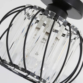 Set of 2 Black Simple Luxury Glass Hallway Ceiling Light