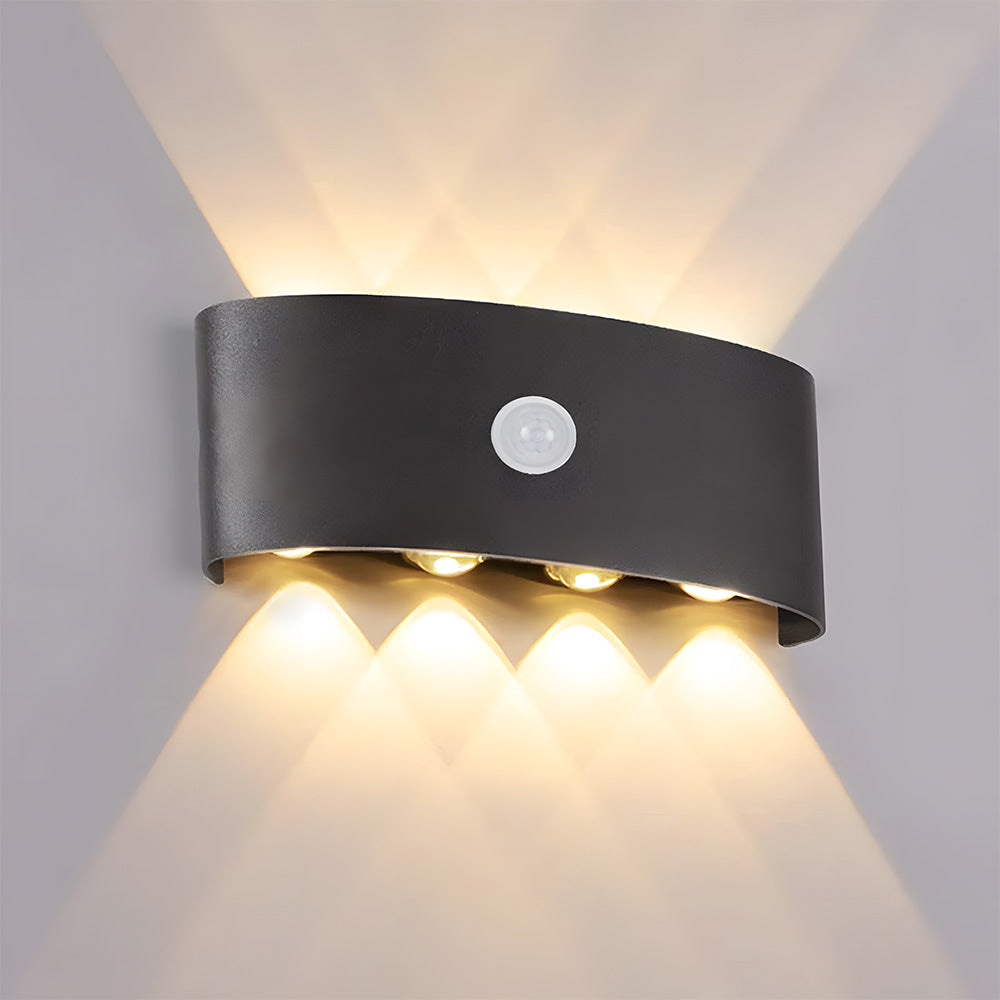IP65 Modern Up and Down LED PIR Outdoor Wall Light