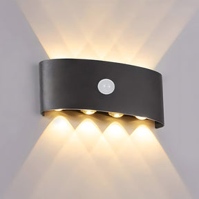IP65 Modern Up and Down LED PIR Outdoor Wall Light