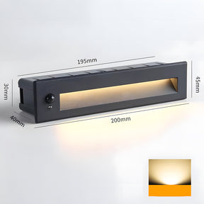 Outdoor Sensor Black Step Lights