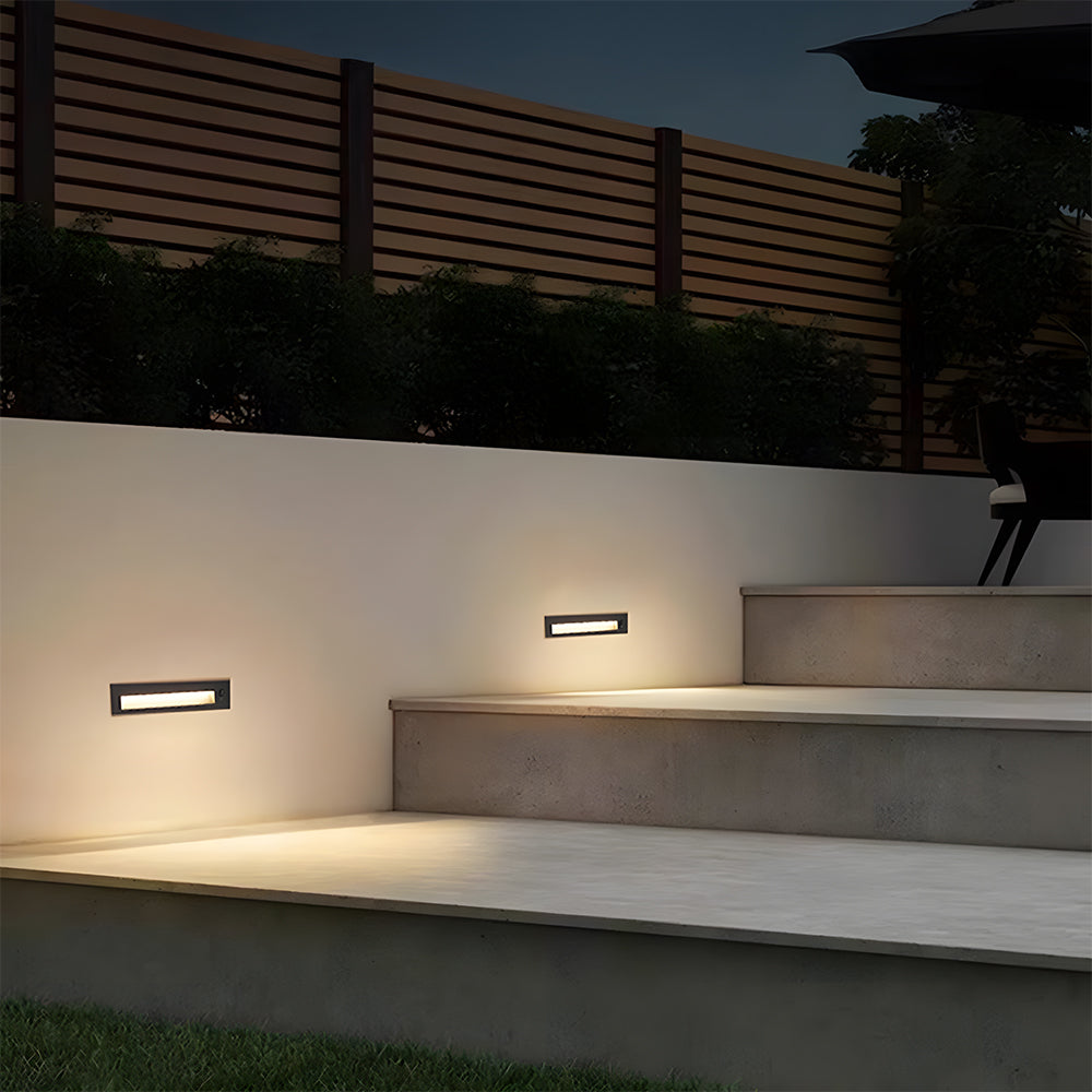 Outdoor Sensor Black Step Lights