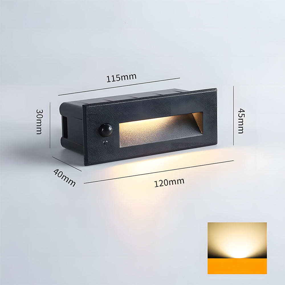 Outdoor Sensor Black Step Lights