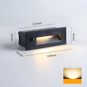 Outdoor Sensor Black Step Lights