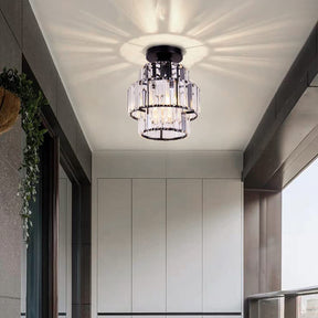 Luxury Glass Flush Mount Ceiling Light Fixture for Hallway Bedroom