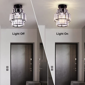 Luxury Glass Flush Mount Ceiling Light Fixture for Hallway Bedroom