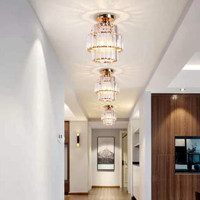 Luxury Glass Flush Mount Ceiling Light Fixture for Hallway Bedroom