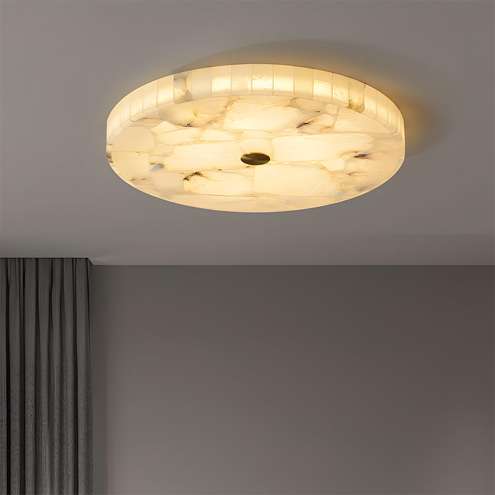 Modern Alabaster Flush LED Ceiling Lights for Living Room Bedroom