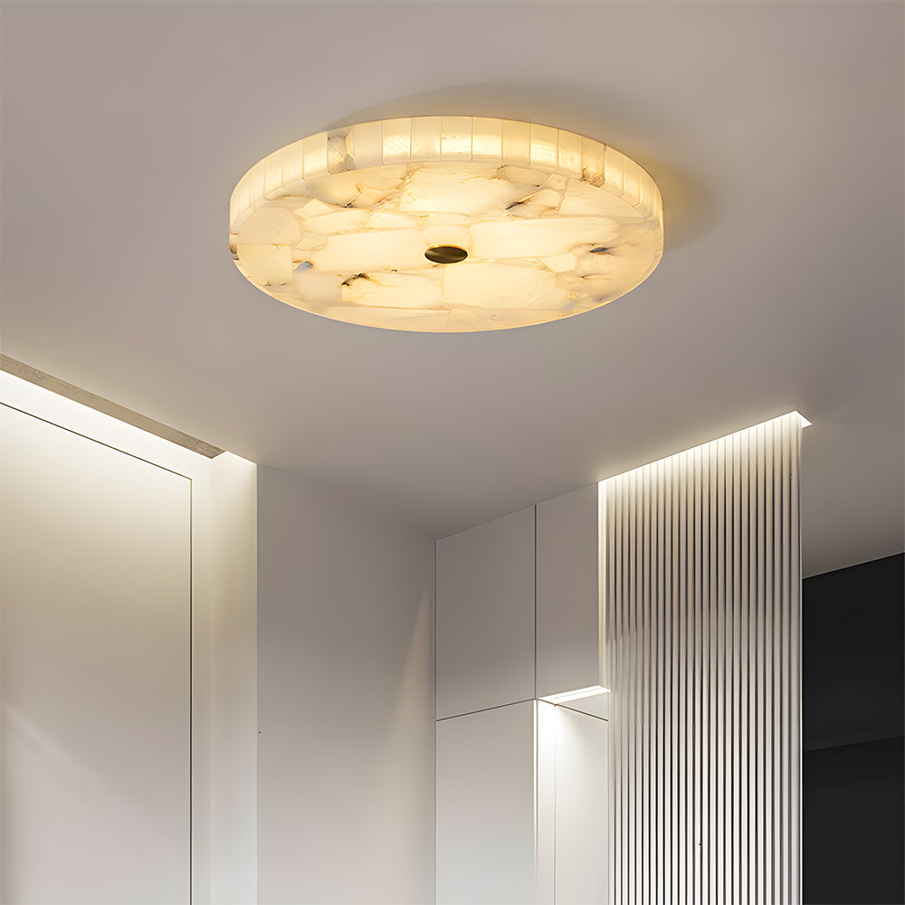 Modern Alabaster Flush LED Ceiling Lights for Living Room Bedroom