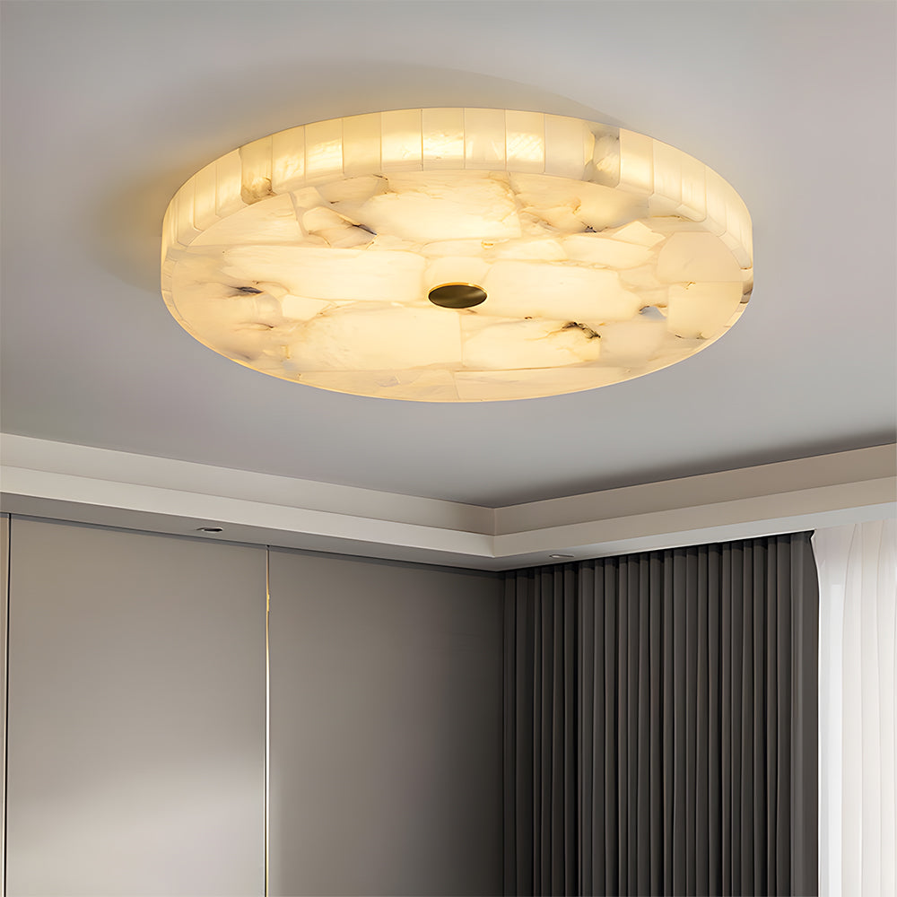 Modern Alabaster Flush LED Ceiling Lights for Living Room Bedroom