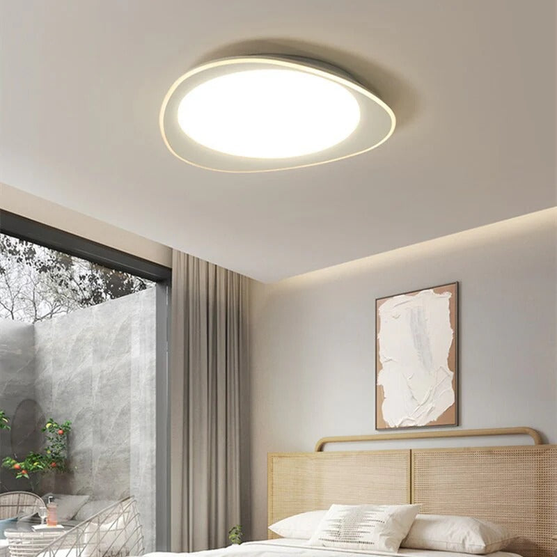 Modern Geometric Dimmable Iron Living Room LED Ceiling Light