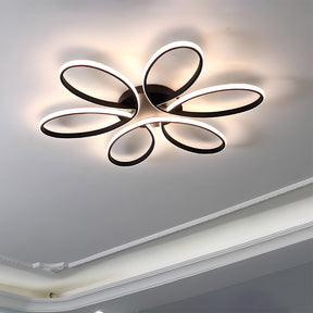 Minimalist Petal Metal LED Living Room Ceiling Light