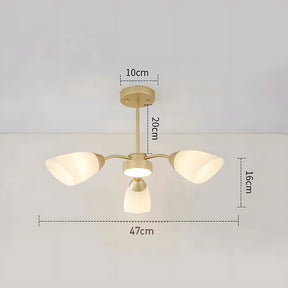 Nordic Decor Frosted Glass LED Bedroom Ceiling Light