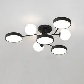 Modern Multi Arm Glass LED Flush Mount Ceiling Lights for Living Room