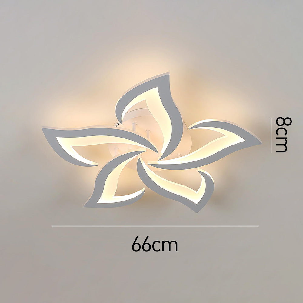 Contemporary Flower Shape Iron LED Ceiling Light For Living Room