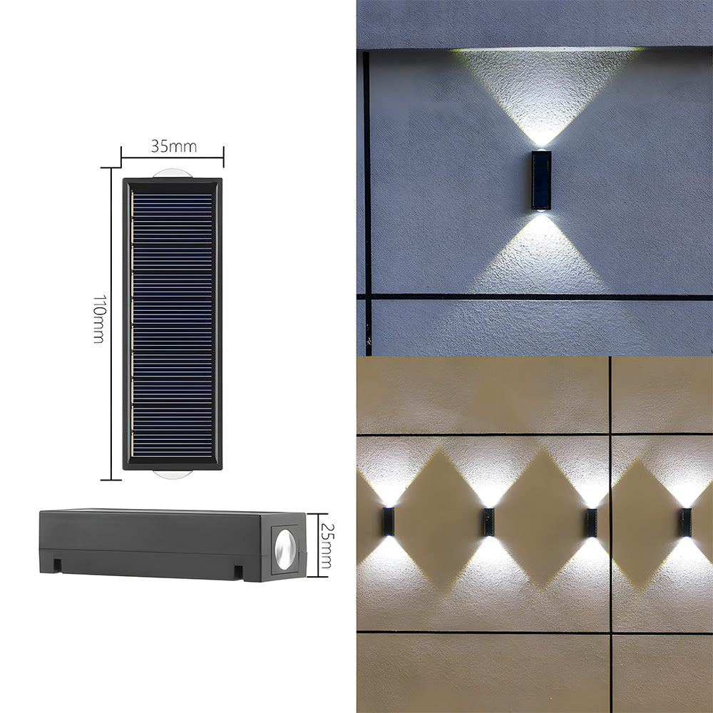 Up and down IP65 Solar LED Outdoor Wall Lights for Entryway