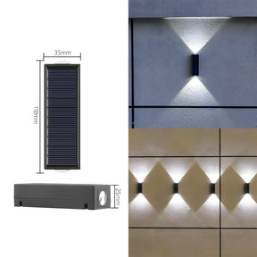 Up and down IP65 Solar LED Outdoor Wall Lights for Entryway