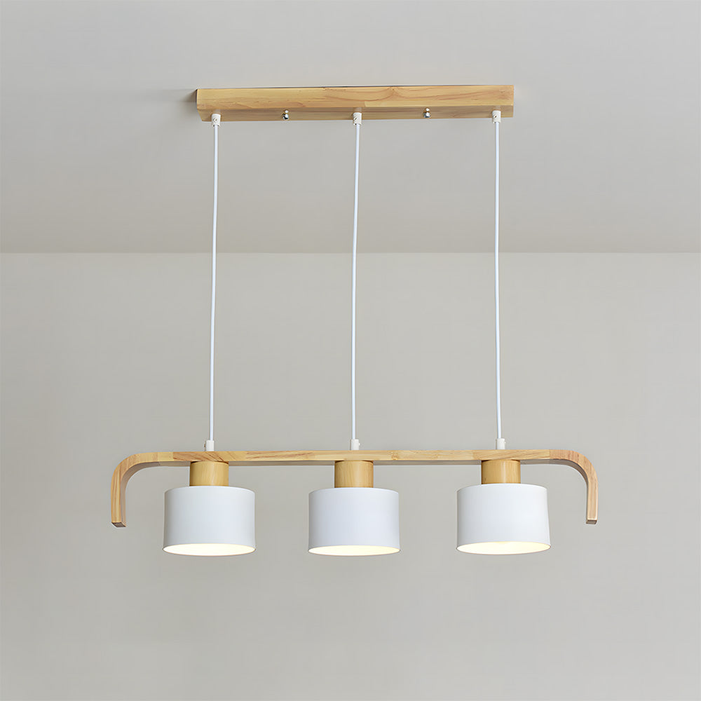 Modern Iron Wooden Pendant Lights for Kitchen Island Dining Room