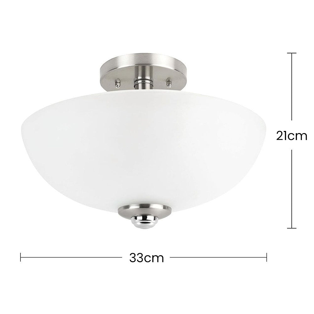 Nordic Style Frosted Glass Semi-Flush Mount Hallway Ceiling Lights