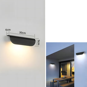 Minimalist Arc LED Waterproof Outdoor Wall Lamp for Gate, Garden & Patio