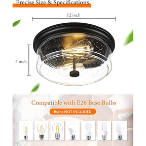Modern Flush Mount Glass Ceiling Lights For Bedroom Kitchen