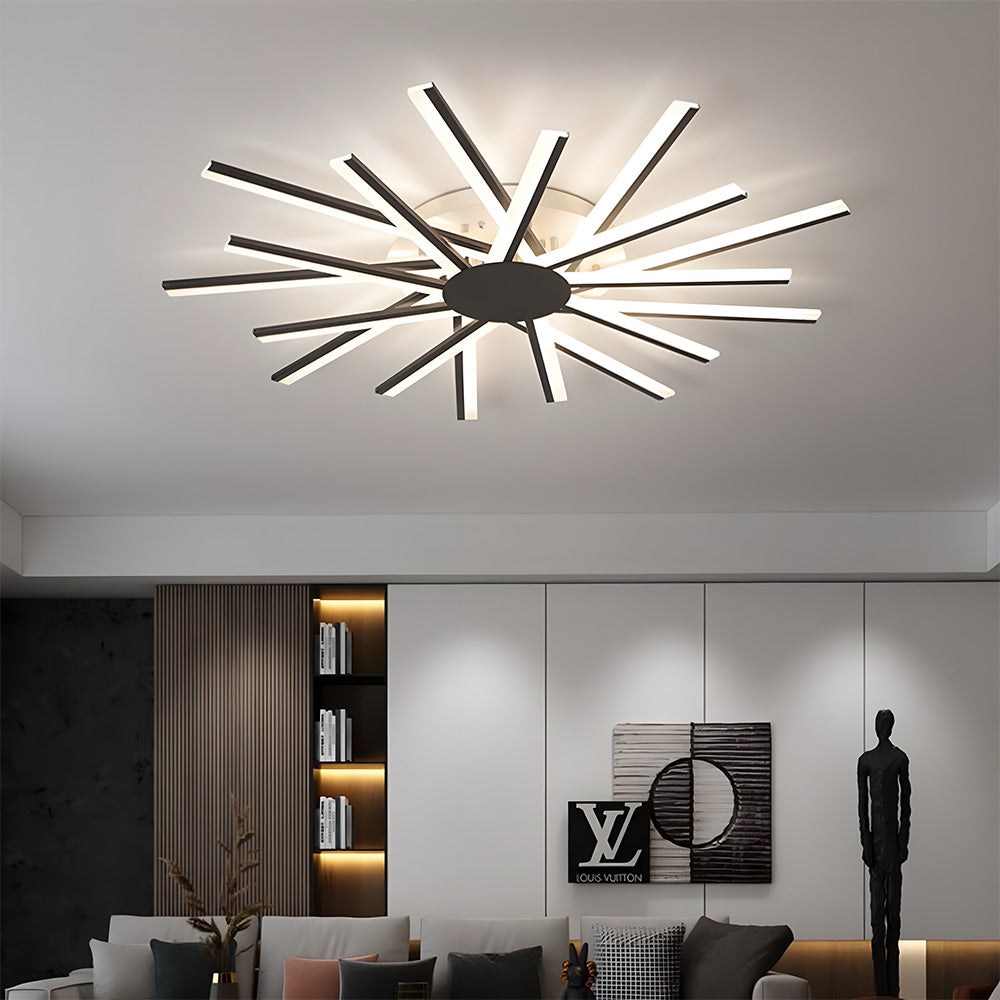 Stylish Multi Arm Acrylic LED Ceiling Lights for Living Room