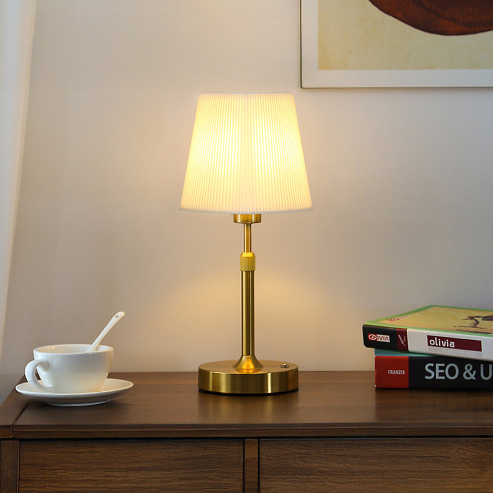 Nordic Telescopic Fabric Rechargeable Table Lamp for Bedroom Dining Room