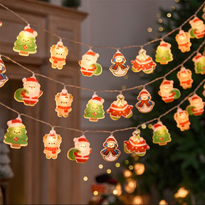 Santa Claus Christmas Tree Snowman Decorative String Lights