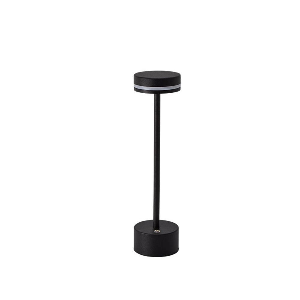 Modern I-Shaped Metal Rechargeable Dimmable Touch Table Lamp for Bedroom Tea Room