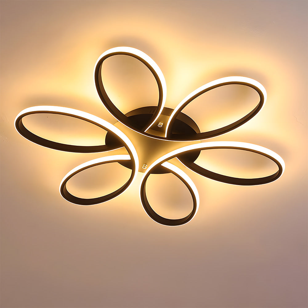 Minimalist Petal Metal LED Living Room Ceiling Light