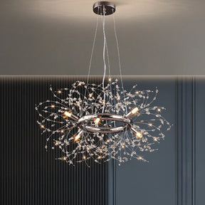 Modern Luxury Crystal Ring Chandelier for Living Room Dining Room