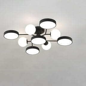 Modern Multi Arm Glass LED Flush Mount Ceiling Lights for Living Room