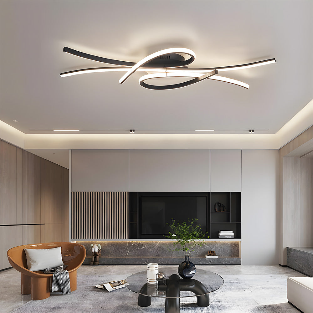 Unique Creative Musical Notes Living Room LED Ceiling Lamp