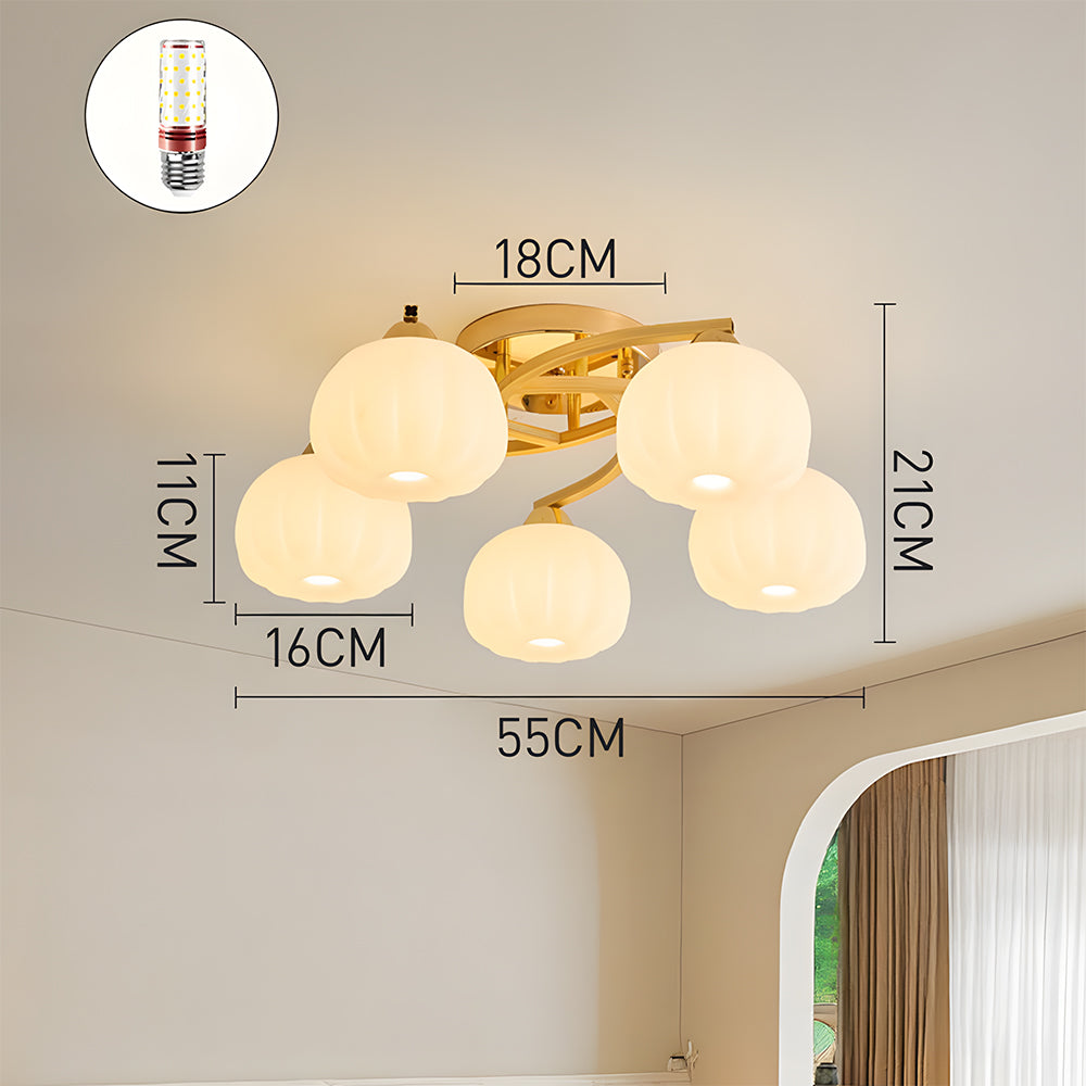 Contemporary Modern Semi-Flush Mount Ceiling Light
