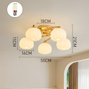 Contemporary Modern Semi-Flush Mount Ceiling Light