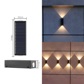 Up and down IP65 Solar LED Outdoor Wall Lights for Entryway