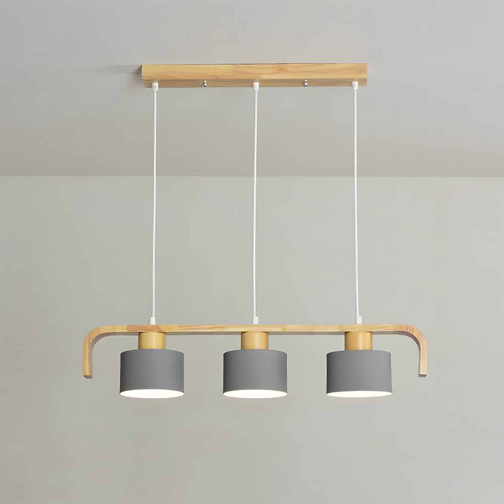 Modern Iron Wooden Pendant Lights for Kitchen Island Dining Room