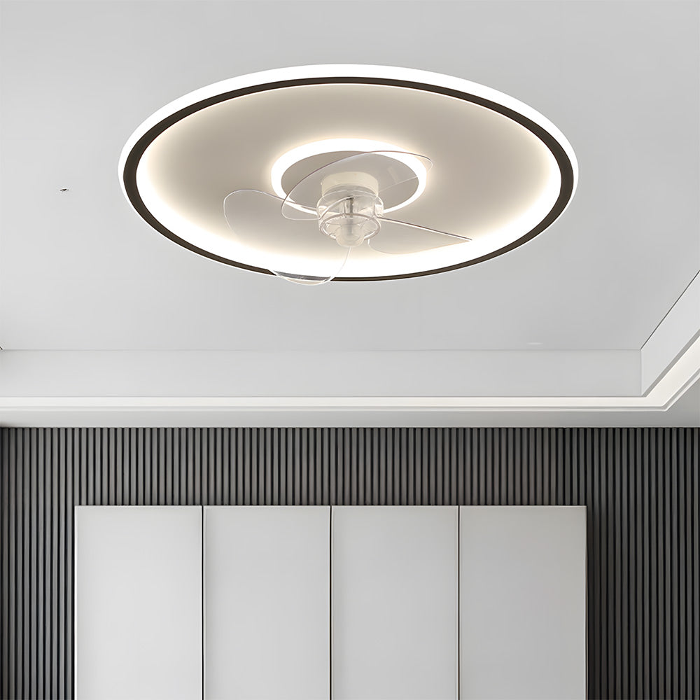 Modern LED Dimmable Ceiling Light Fan With Remote Light 6-Speed Adjustable Wind Speed
