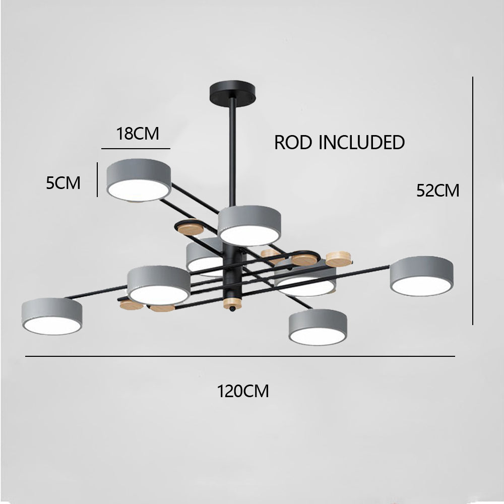 Modern Iron Living Room Multi Lights LED Ceiling Lights