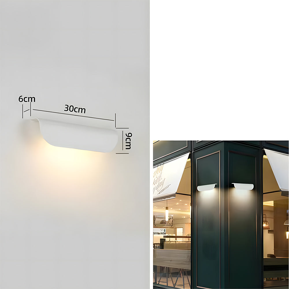 Minimalist Arc LED Waterproof Outdoor Wall Lamp for Gate, Garden & Patio