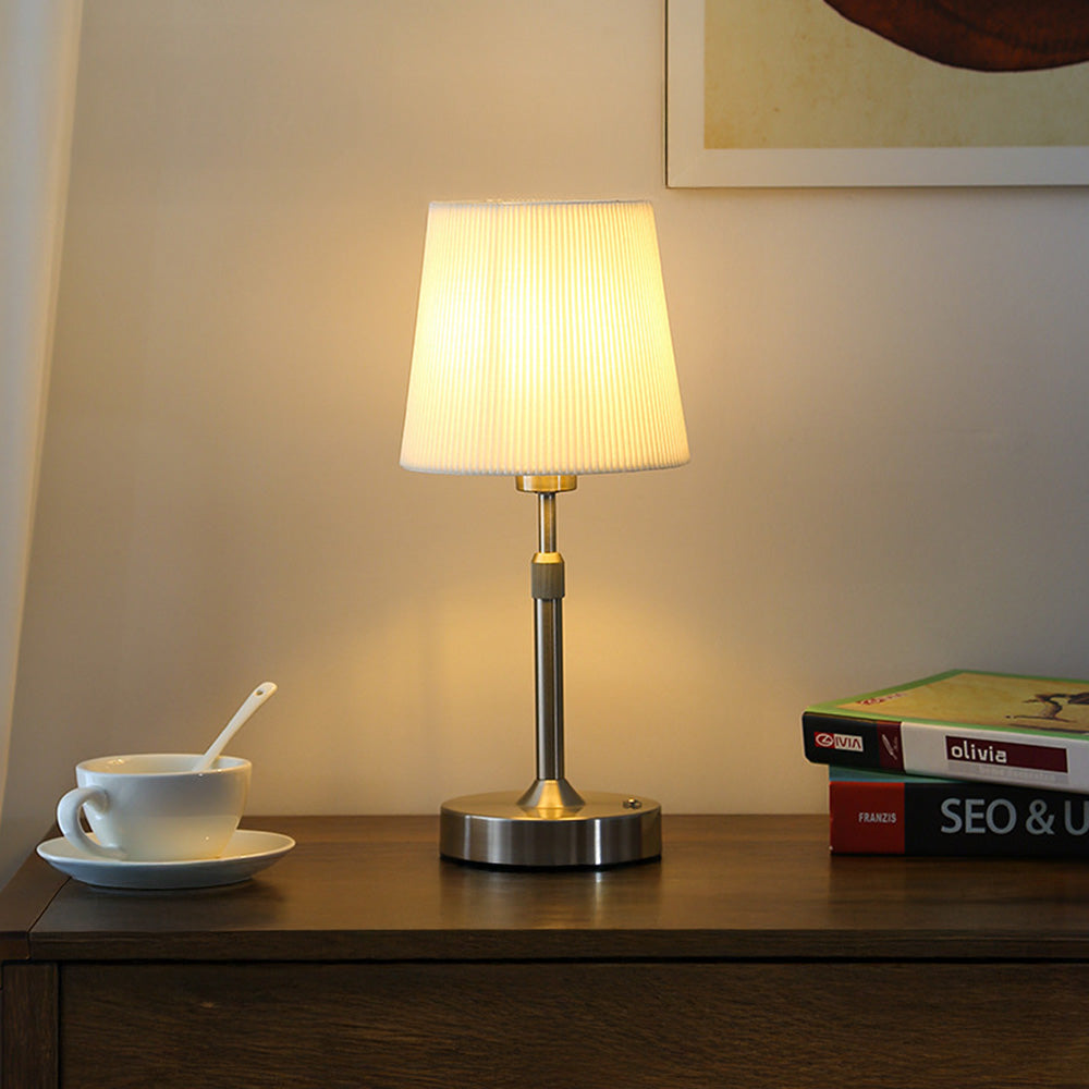 Nordic Telescopic Fabric Rechargeable Table Lamp for Bedroom Dining Room