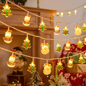 Christmas Tree Snowman Battery Powered Decorative String Lights