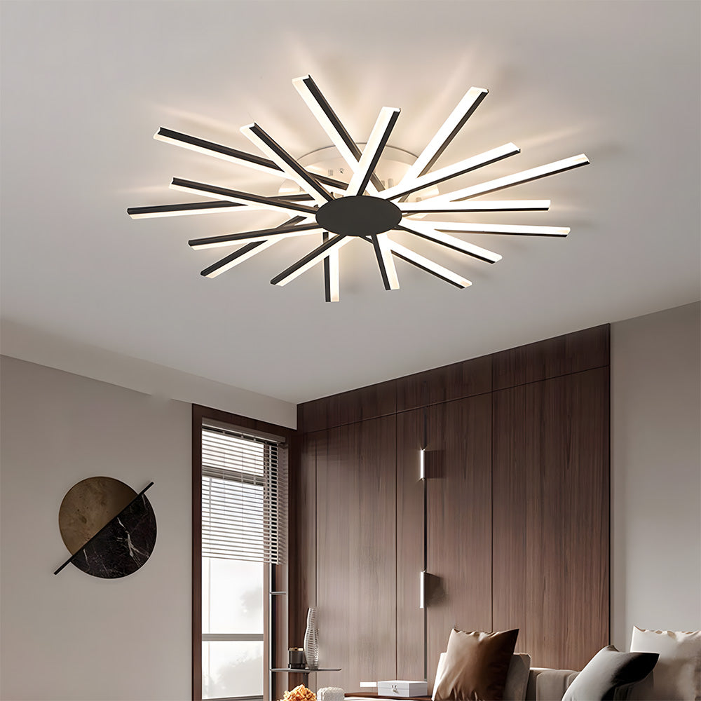 Stylish Multi Arm Acrylic LED Ceiling Lights for Living Room