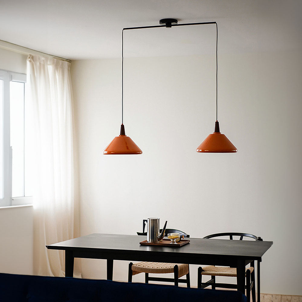 Orange Iron Simple Kitchen Pendant Light